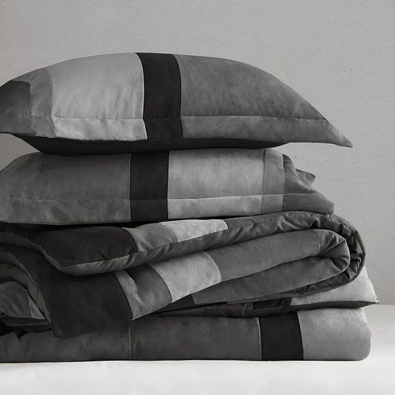 510 Design Boulder Pieced Faux Suede Midweight Comforter Set