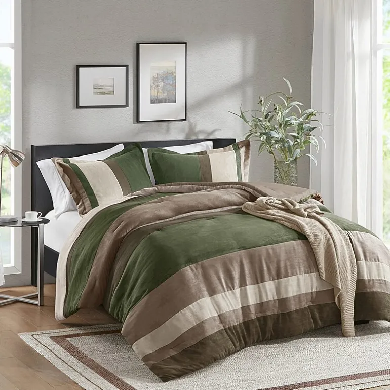 510 Design Boulder Pieced Faux Suede Midweight Comforter Set
