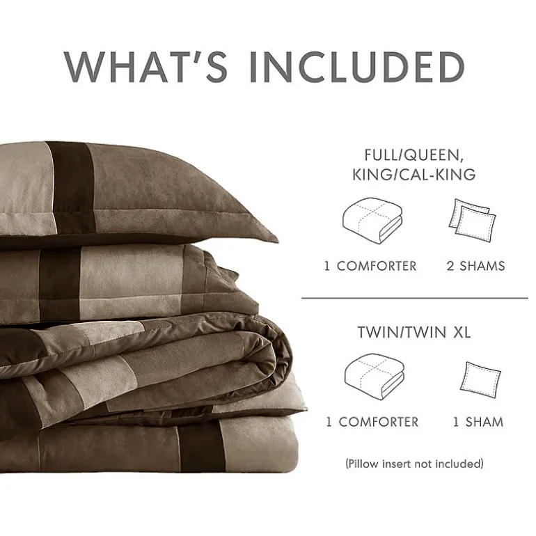 510 Design Boulder Pieced Faux Suede Midweight Comforter Set