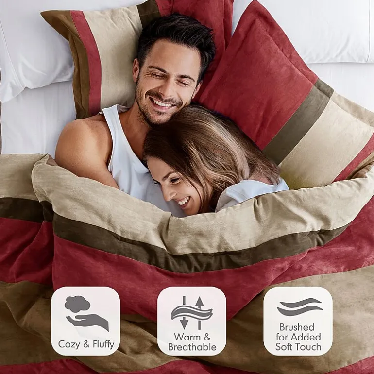 510 Design Boulder Pieced Faux Suede Midweight Comforter Set