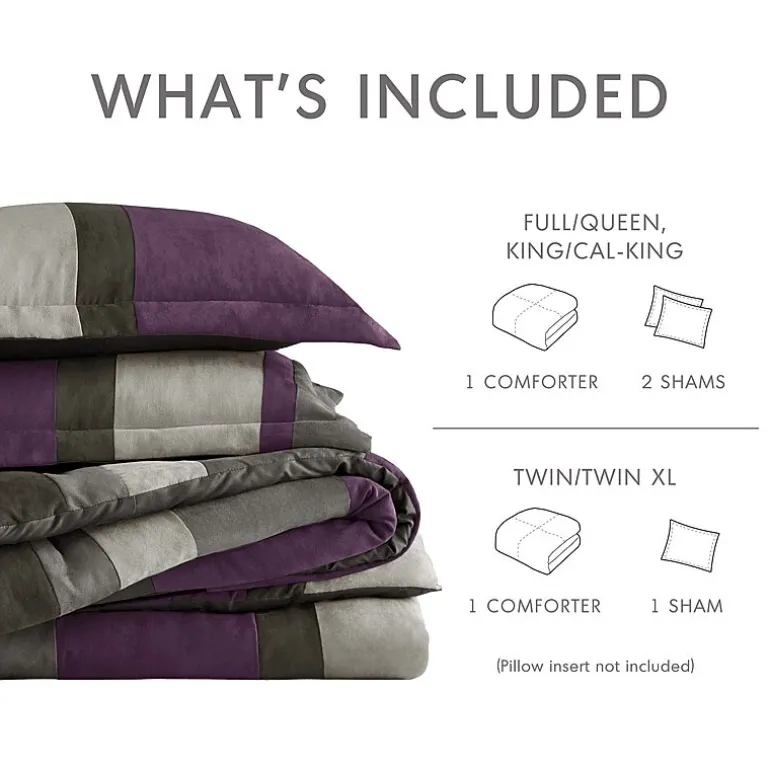 510 Design Boulder Pieced Faux Suede Midweight Comforter Set