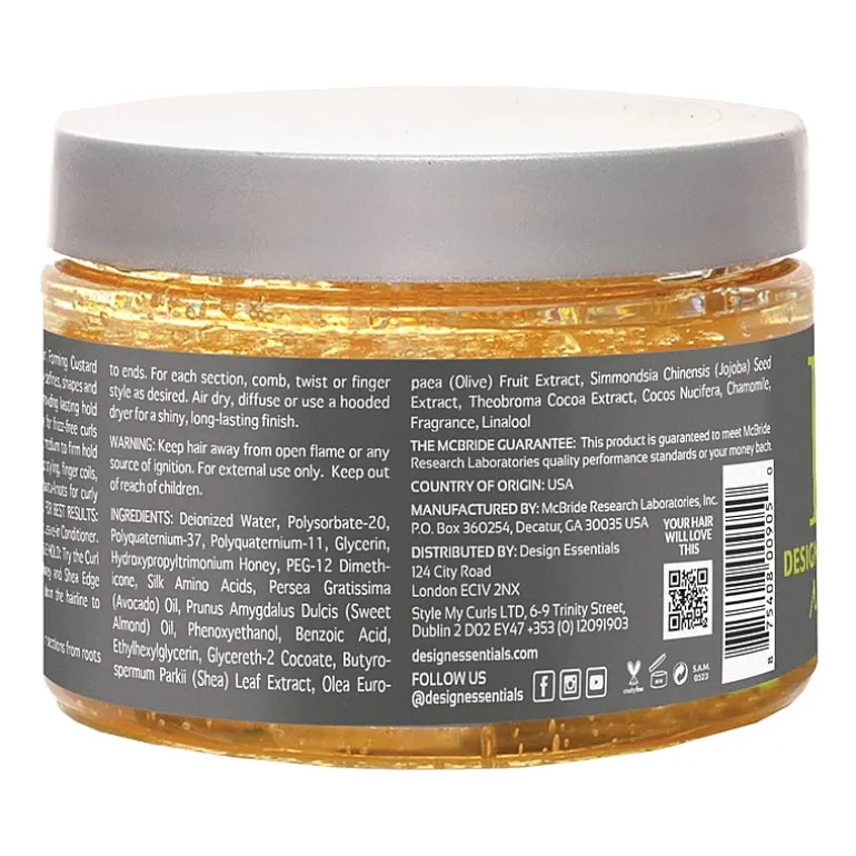 Design Essentials Almond & Avocado Honey Curl Forming Custard Styling Product 12 oz.