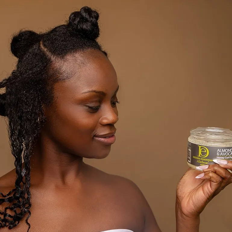 Design Essentials Almond & Avocado Honey Curl Forming Custard Styling Product 12 oz.