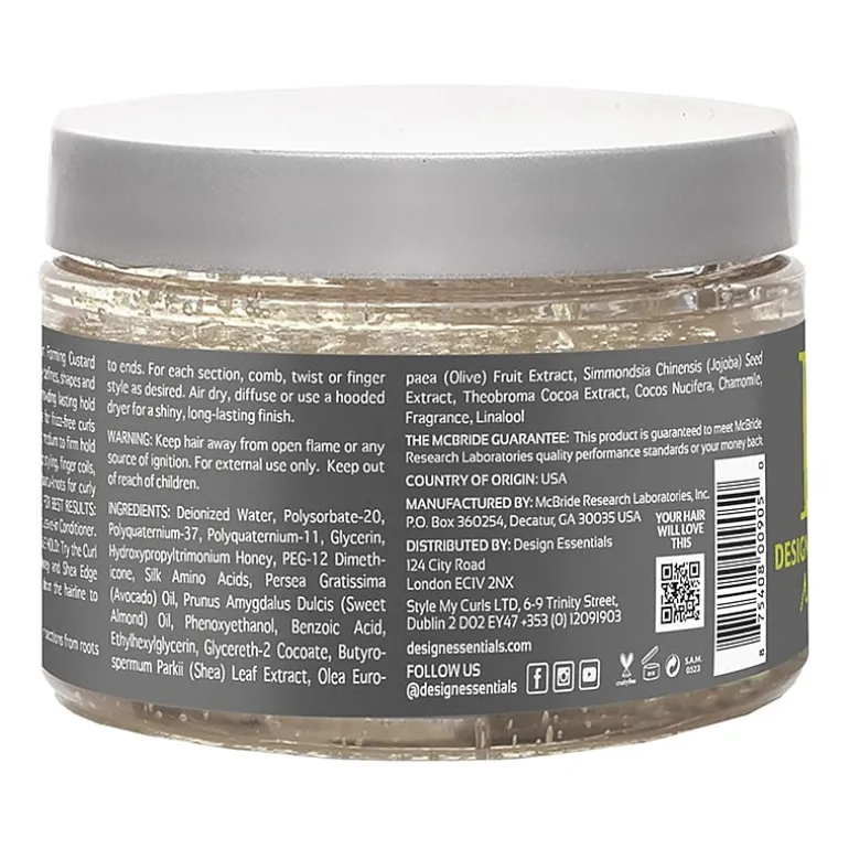 Design Essentials Almond & Avocado Honey Curl Forming Custard Styling Product 12 oz.