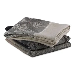 Design Imports Assorted Fleur De Lis Jacquard 3-pc. Kitchen Towel Set