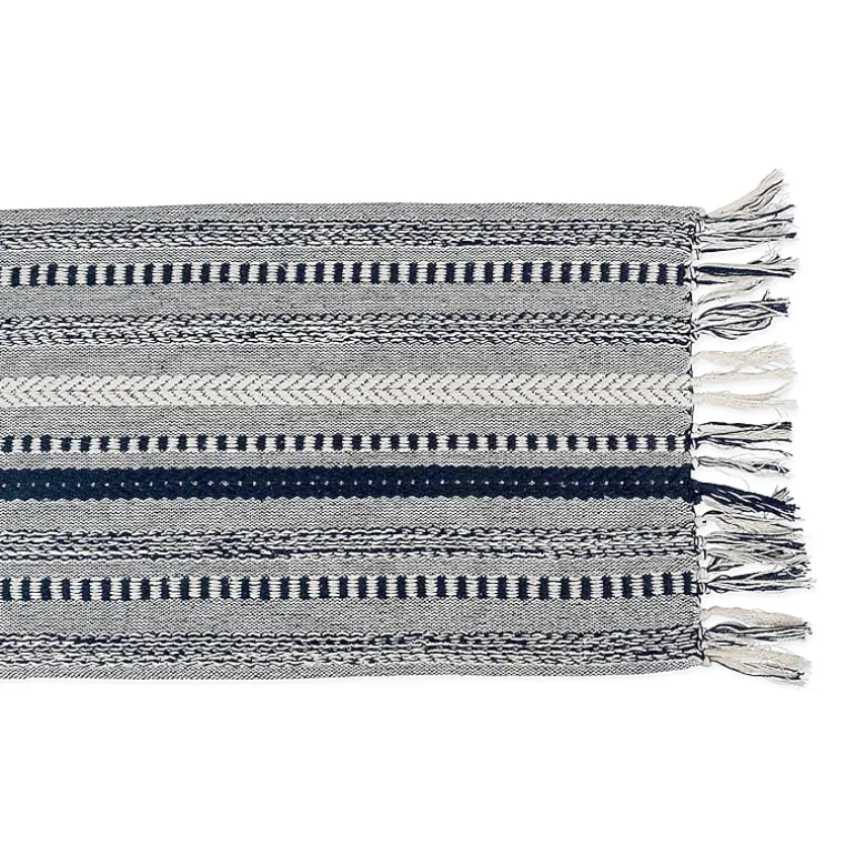 Design Imports Farmhouse Braided Stripe Table Runner