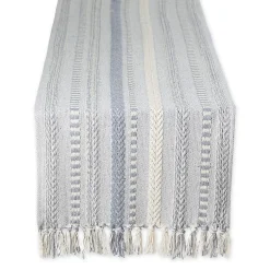 Design Imports Farmhouse Braided Stripe Table Runner