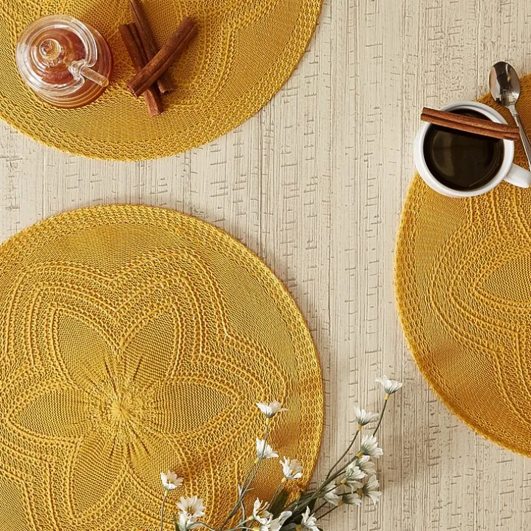 Design Imports Floral Woven Round 6-pc. Placemats