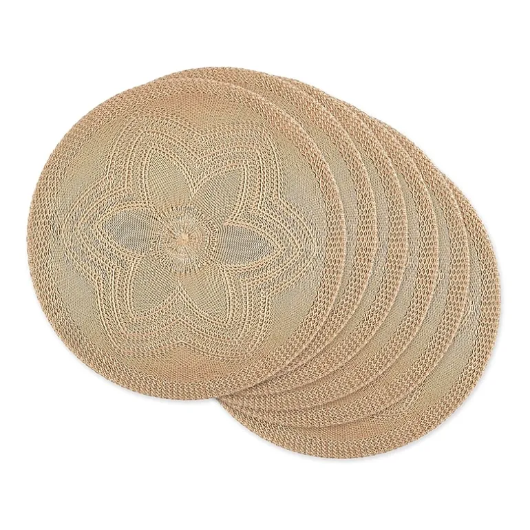 Design Imports Floral Woven Round 6-pc. Placemats
