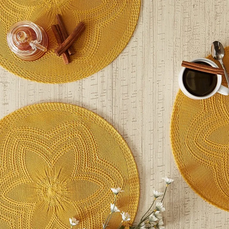 Design Imports Floral Woven Round 6-pc. Placemats