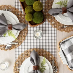 Design Imports Gingham Buffalo Check Table Runner
