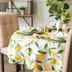 Design Imports Lemon Bliss Print Tablecloth