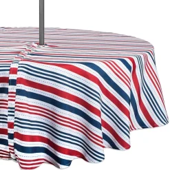 Design Imports Patriotic Stripe Outdoor Umbrella Tablecloth
