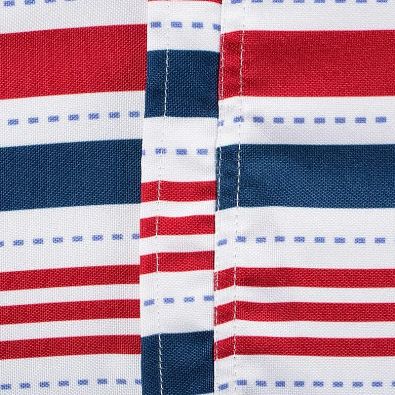 Design Imports Patriotic Stripe Outdoor Umbrella Tablecloth