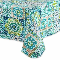 Design Imports Spanish Tile Vinyl Tablecloths