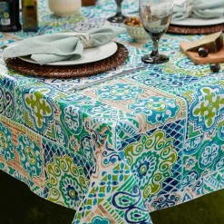 Design Imports Spanish Tile Vinyl Tablecloths