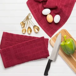 Design Imports Windowpane 4-pc. Terry Dish Cloth Set
