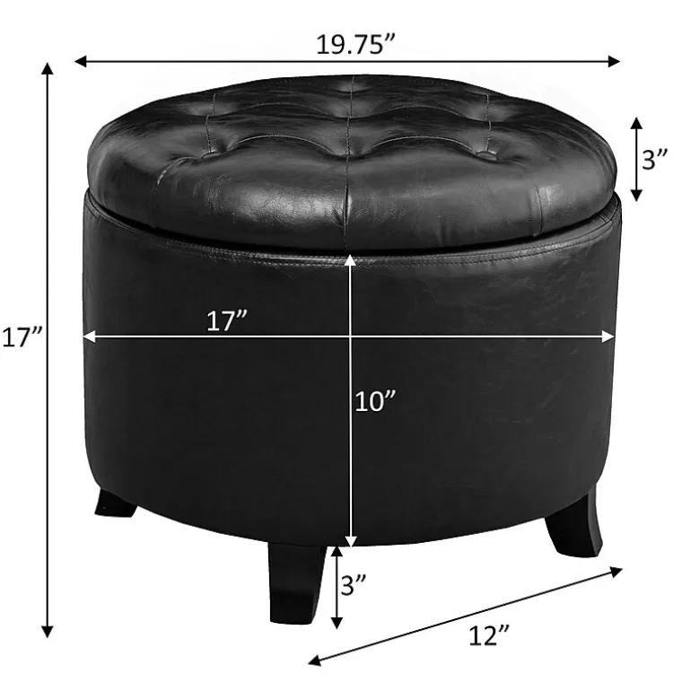 Designs4Comfort Round Ottoman