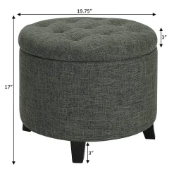Designs4Comfort Round Ottoman