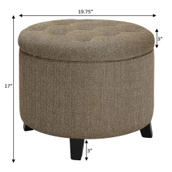 Designs4Comfort Round Ottoman