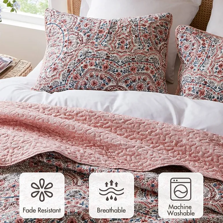 510 Design Valerie Boho Floral Reversible Quilt Set