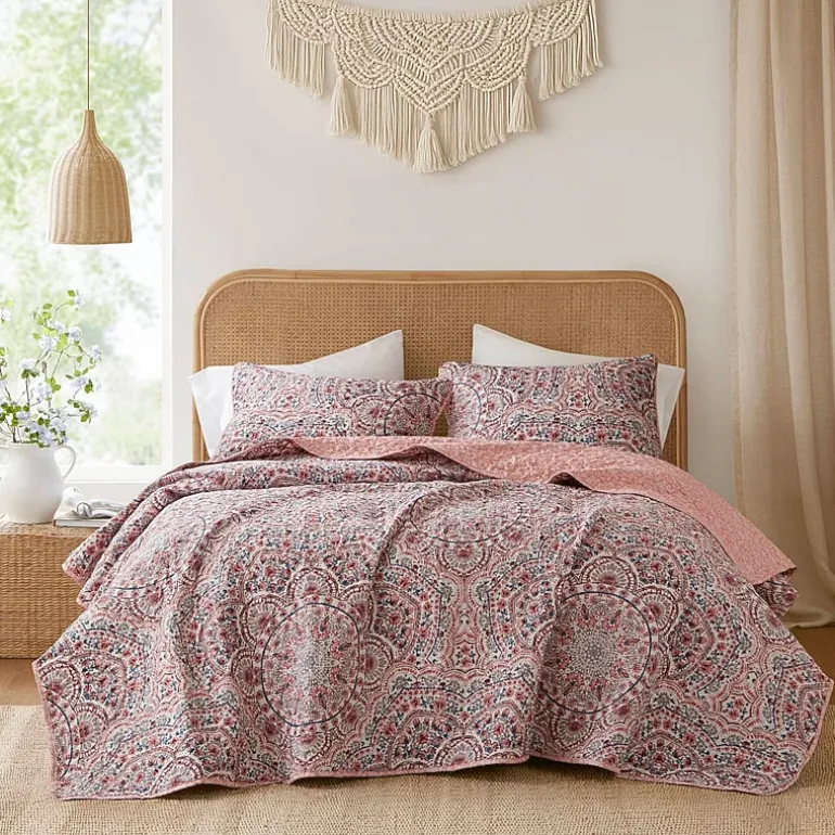 510 Design Valerie Boho Floral Reversible Quilt Set