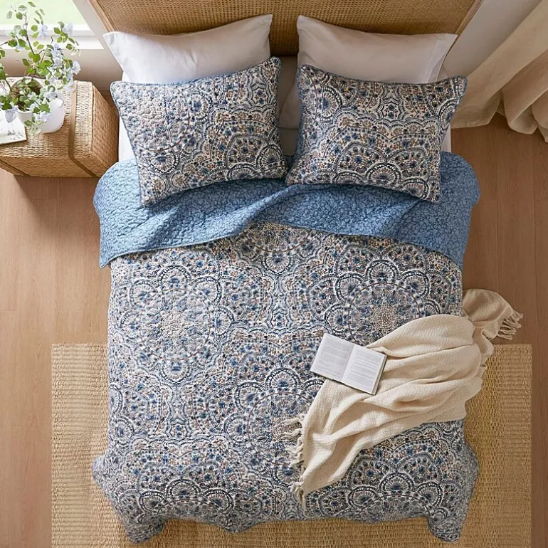 510 Design Valerie Boho Floral Reversible Quilt Set