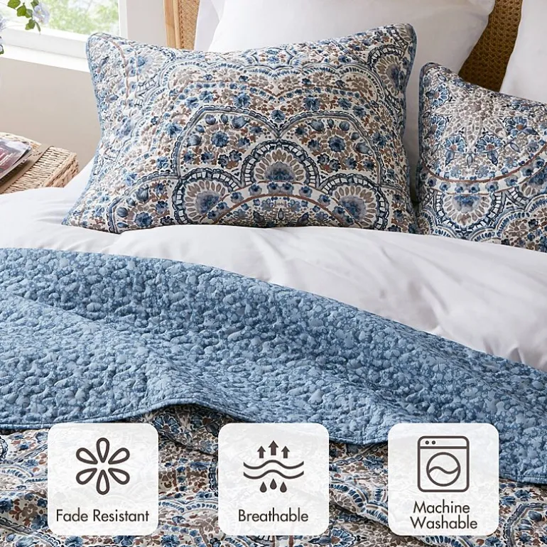 510 Design Valerie Boho Floral Reversible Quilt Set