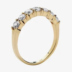 DiamonArt® 2MM 3/4 CT. T.W. White Cubic Zirconia 10K Gold Band