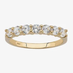 DiamonArt® 2MM 3/4 CT. T.W. White Cubic Zirconia 10K Gold Band