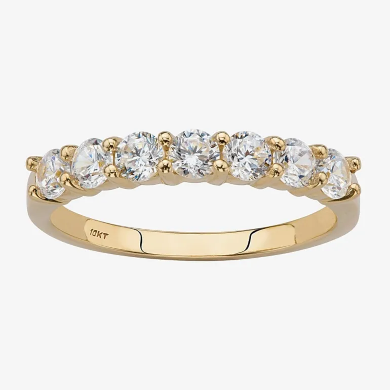 DiamonArt® 2MM 3/4 CT. T.W. White Cubic Zirconia 10K Gold Band