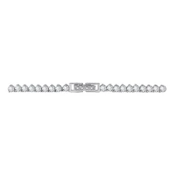DiamonArt® Sterling Silver 20¾ CT. T.W. Cubic Zirconia Graduated Link Necklace