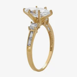 DiamonArt® Womens 2 1/2 CT. T.W. White Cubic Zirconia 10K Gold Engagement Ring