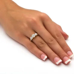 DiamonArt® Womens 1 7/8 CT. T.W. White Cubic Zirconia 10K Gold Engagement Ring