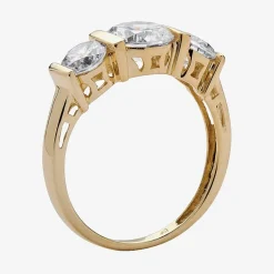 DiamonArt® Womens 2 1/2 CT. T.W. White Cubic Zirconia 10K Gold Engagement Ring