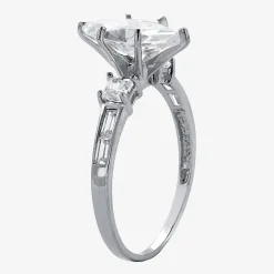 DiamonArt® Womens 2 1/2 CT. T.W. White Cubic Zirconia 10K Gold Diamond Engagement Ring
