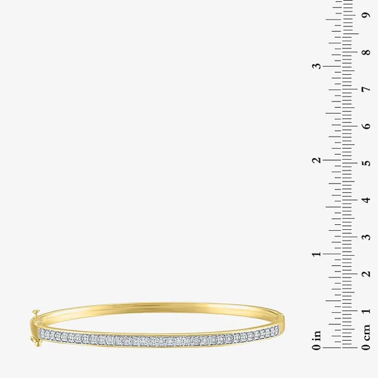 Diamond Addiction (G-H / I1-I2) Womens 2-pc. 1/10 CT. T.W. White Diamond 14K Gold Over Silver Sterling Silver Bracelet Set