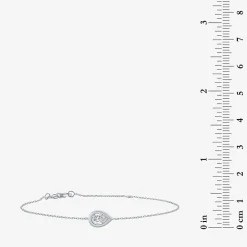Diamond Addiction (G-H / Si2-I1) Womens 10K Gold 8 Inch Cable Pear Chain Bracelet