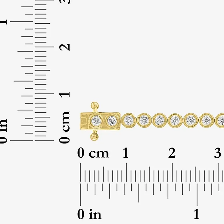 Diamond Addiction (G-H, Si2-I1) Womens White Diamond 14K Gold Over Silver 17 Inch Tennis Necklace