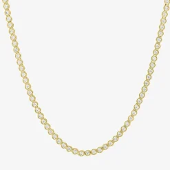 Diamond Addiction (G-H, Si2-I1) Womens White Diamond 14K Gold Over Silver 17 Inch Tennis Necklace