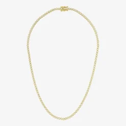 Diamond Addiction (G-H, Si2-I1) Womens White Diamond 14K Gold Over Silver 17 Inch Tennis Necklace
