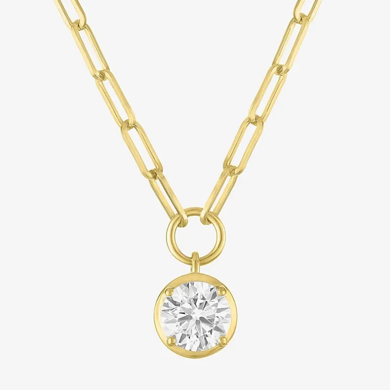 Diamond Addiction (G-H, Si2-I1) Womens 1 1/2 CT. T.W. Lab Grown White Diamond 14K Gold Over Silver 18 Inch Pendant Necklace