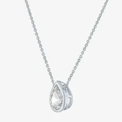 Diamond Addiction (G-H / Si2-I1) Womens 1 CT. T.W. Lab Grown White Diamond 14K Gold Pear 18 Inch Pendant Necklace