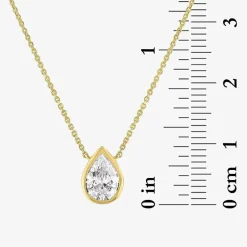 Diamond Addiction (G-H / Si2-I1) Womens 1 CT. T.W. Lab Grown White Diamond 14K Gold Pear 18 Inch Pendant Necklace