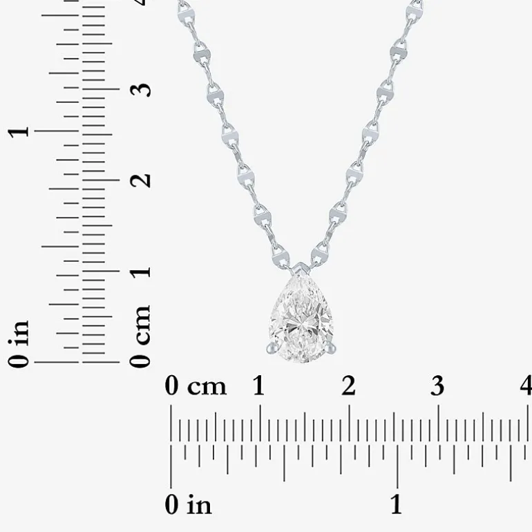 Diamond Addiction (G-H / Si2-I1) Womens 2 CT. T.W. Lab Grown White Diamond 10K Gold 18 Inch Pendant Necklace