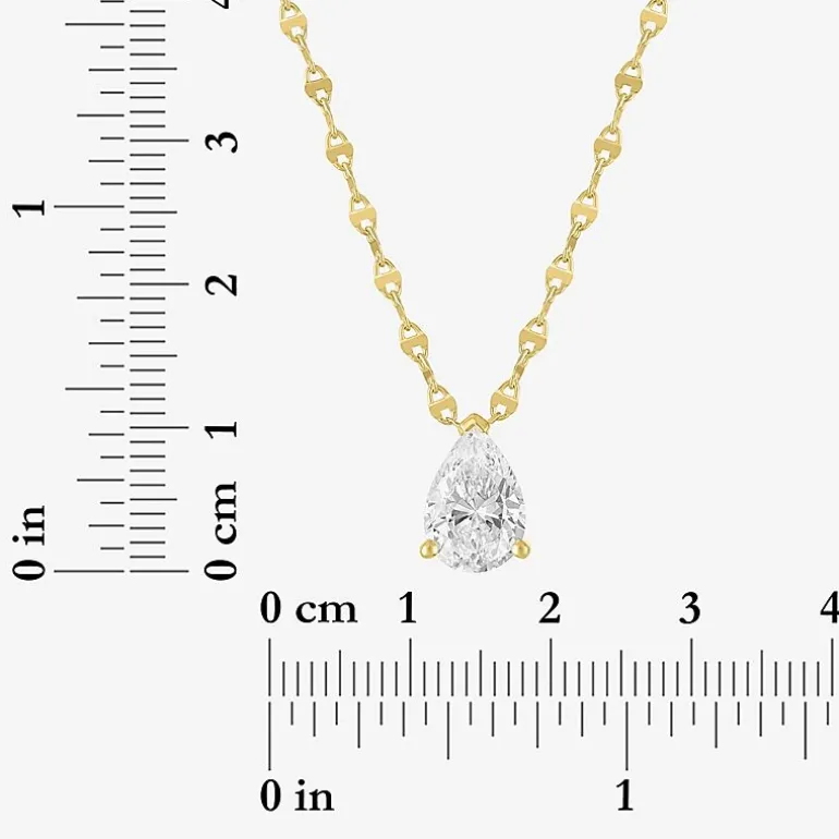 Diamond Addiction (G-H / Si2-I1) Womens 2 CT. T.W. Lab Grown White Diamond 10K Gold 18 Inch Pendant Necklace