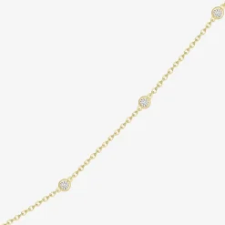 Diamond Addiction Womens 1/10 CT. T.W. Natural White Diamond 14K Gold Over Silver 16 Inch Pendant Necklace