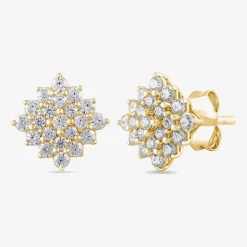Diamond Blossom 1 CT. T.W. Lab Grown White Diamond 10K White or Yellow Gold Star 2-pc. Jewelry Set
