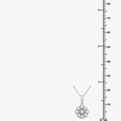 Diamond Blossom Womens 1 CT. T.W. Lab Grown White Diamond Flower Pendant Necklace Set