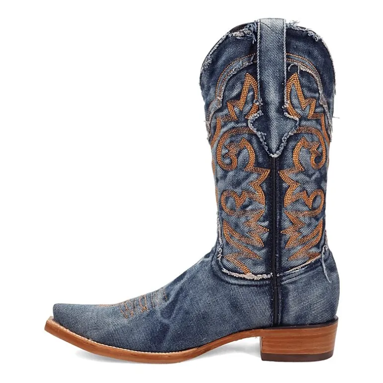 Dingo Mens Big Easy Flat Heel Cowboy Boots